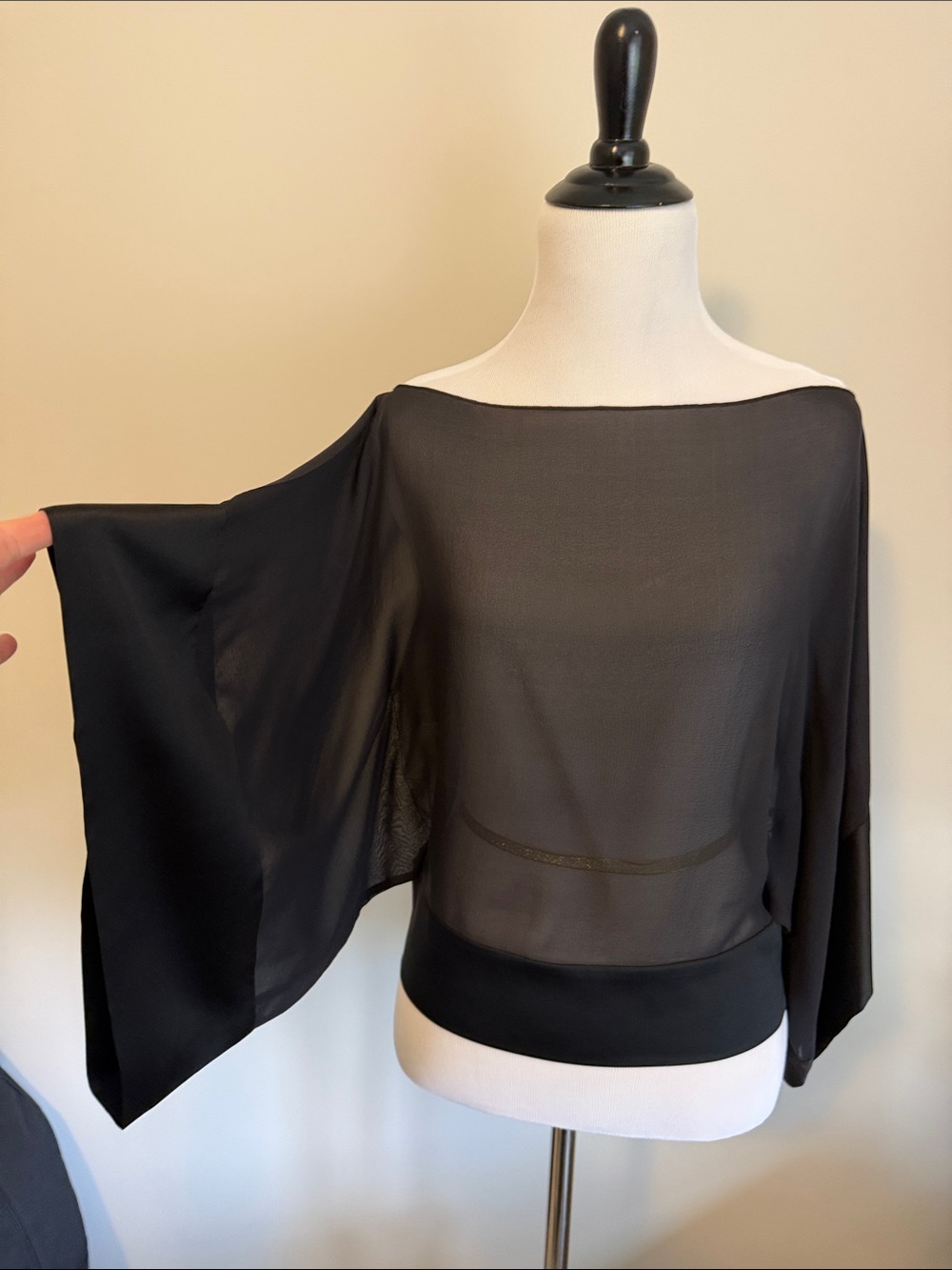 bebe Black Top with Branded Label - Picture 2 of 5